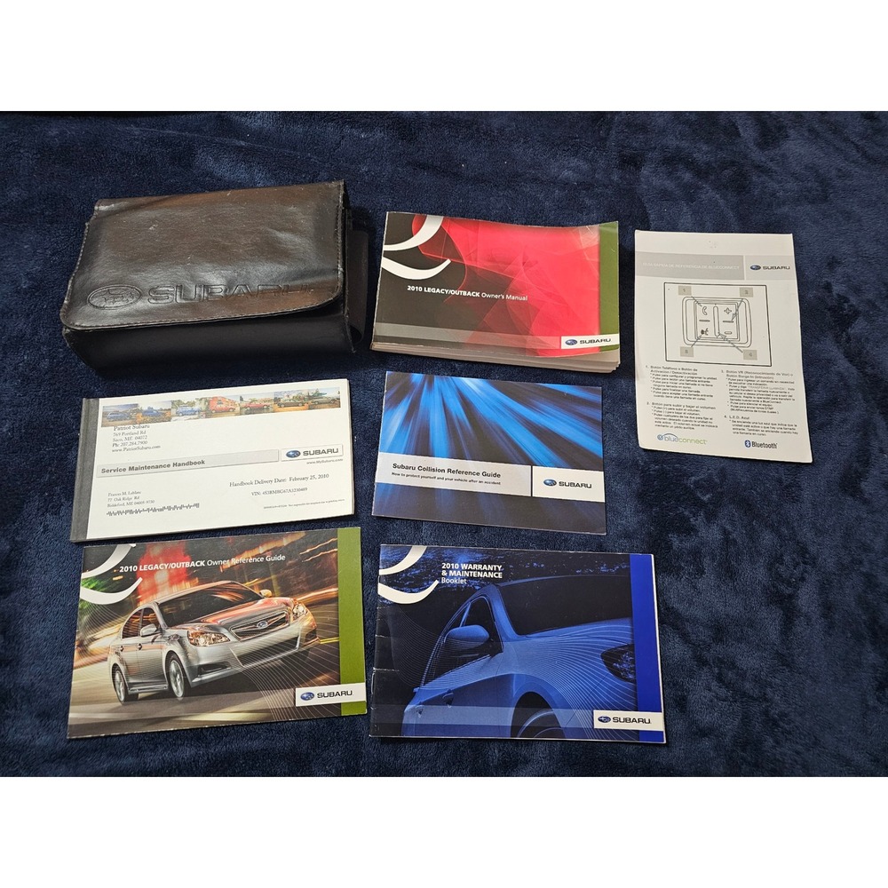 2010 Subaru Legacy/Outback Owner's Manual Set with Case multiple books
